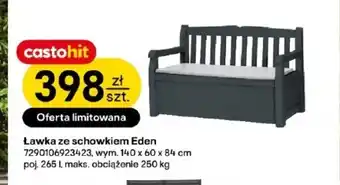 Castorama Ławka ze schowkiem Eden oferta