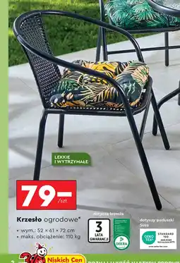 Biedronka Krzesło ogrodowe Dekra oferta