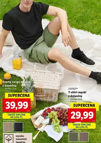 Lidl T-shirt męski m-xl Livergy oferta