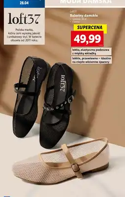 Lidl Baleriny damskie 36-41 Loft37 oferta