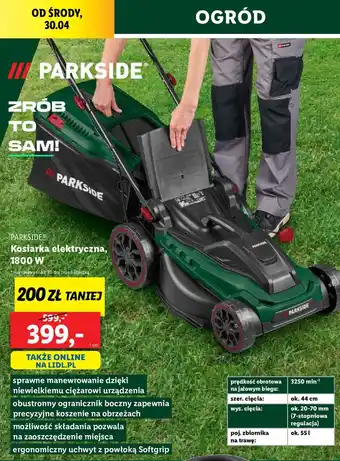 Lidl Kosiarka elektryczna 1800w Parkside oferta