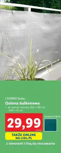 Lidl Osłona balkonowa 600 x 75 cm Livarno Home oferta