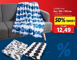 Lidl Koc polarowy 130 x 170 cm Livarno Home oferta