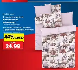 Lidl Pościel z mikrowłókna satynowego 160 x 200 cm + 2 70 80 Livarno Home oferta
