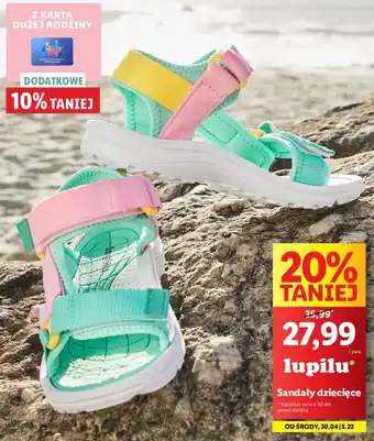 Lidl Sandały dziecięce Lupilu oferta