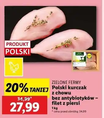 Lidl Filet z piersi kurczaka Kurczak Z Zielonych Ferm oferta