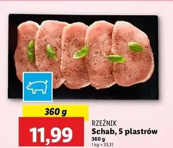 Lidl Schab wieprzowy bez kości plastry Rzeźnik Codzienna Dostawa oferta