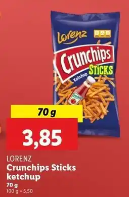 Lidl Chipsy ketchupowe Crunchips Sticks oferta