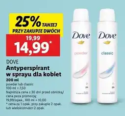 Lidl Dezodorant Dove Powder oferta