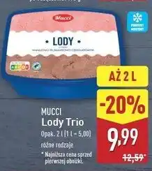 ALDI Lody waniliowo-truskawkowo-czekoladowe Mucci oferta
