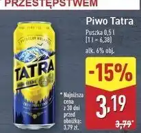 ALDI Piwo Tatra Jasne Pełne oferta