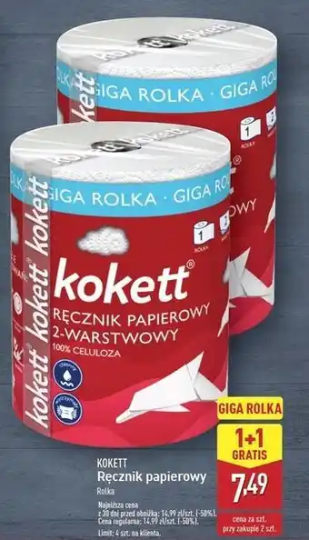 ALDI Ręcznik papierowy 2-warstwowy Kokett oferta