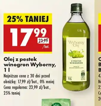 Biedronka Olej z pestek winogron Wyborny oferta