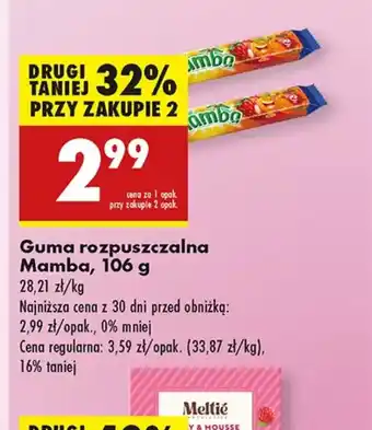 Biedronka Guma rozpuszczalna Mamba oferta