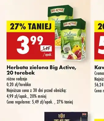 Biedronka Herbata zielona Big Active oferta
