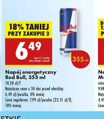 Biedronka Napój energetyczny Red Bull oferta
