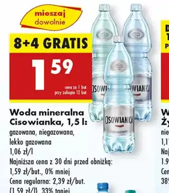 Biedronka Woda mineralna Cisowianka oferta