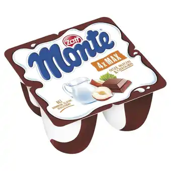 EuroSPAR Zott Monte Deser mleczny z czekoladą i orzechami 400 g (4 x 100 g) oferta