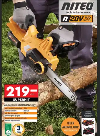 Biedronka Piła łańcuchowa Niteo Tools oferta
