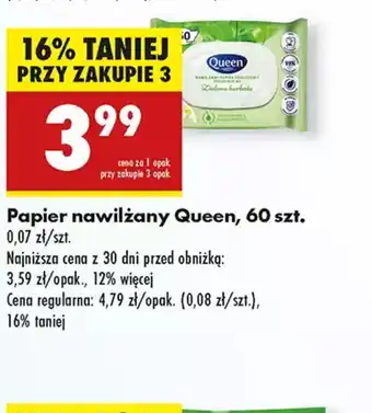 Biedronka Papier nawilżany Queen oferta