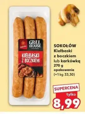 Kaufland Kiełbaski z karkówką Sokołów grill house oferta