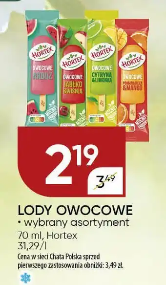 Chata Polska Lody owocowe Hortex oferta