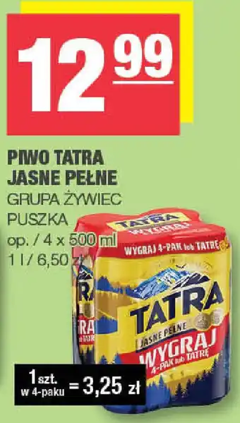 Spar Piwo tatra jasne pełne grupa żywiec oferta