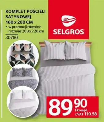Selgros Komplet pościeli satynowej oferta