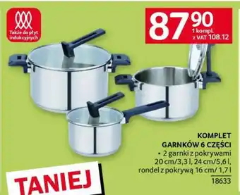 Selgros Komplet garnków 6 części oferta