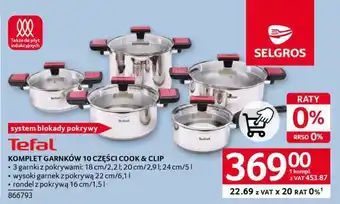Selgros Komplet garnków 10 części Cook & Clip oferta