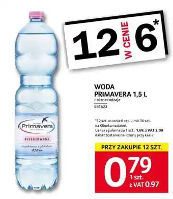 Selgros Woda Primavera 1,5 L oferta
