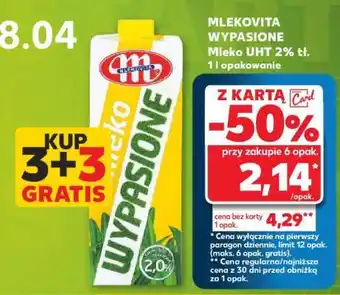 Kaufland MLEKOVITA WYPASIONE Mleko UHT 2% tł oferta