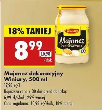 Biedronka Majonez dekoracyjny Winiary 500 ml oferta
