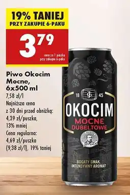 Biedronka Piwo Okocim Mocne 6x500 ml oferta