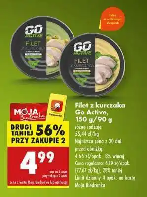 Biedronka Filet z kurczaka Go Active, 150 g/90 g oferta