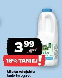 Netto Mleko wiejskie 2% Piątnica oferta