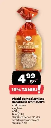 Netto Płatki orkiszowe pełnoziarniste Breakfast From Bell's oferta