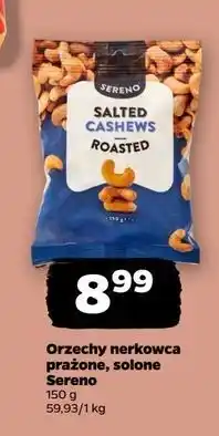 Netto Orzechy nerkowca prażone i solone Sereno oferta