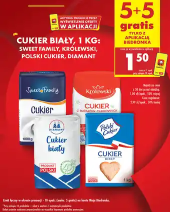 Biedronka Cukier biały 1kg oferta
