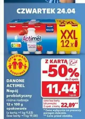 Kaufland Jogurt truskawka Danone actimel oferta
