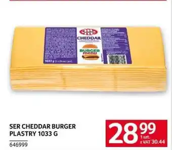Selgros SER CHEDDAR BURGER PLASTRY 1033 G oferta