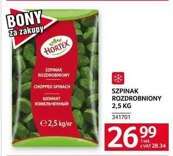 Selgros Szpinak rozdrobniony oferta