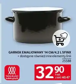 Selgros Garnek emaliowany 14 cm/4,2 L SFINX oferta