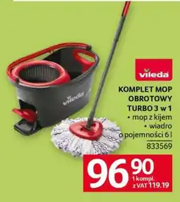 Selgros KOMPLET MOP OBROTOWY TURBO 3 w 1 oferta
