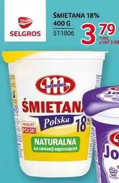 Selgros Śmietana 18% oferta
