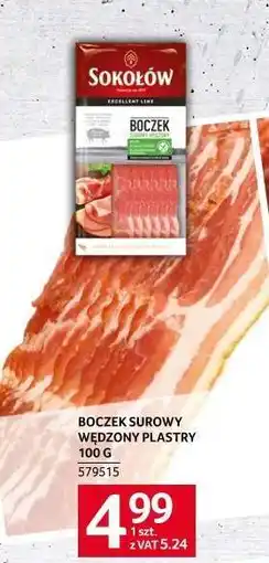 Selgros Boczek Surowy Wędzony Plastry oferta