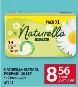 Selgros Naturella Ultra XL Podpaski 20 szt oferta