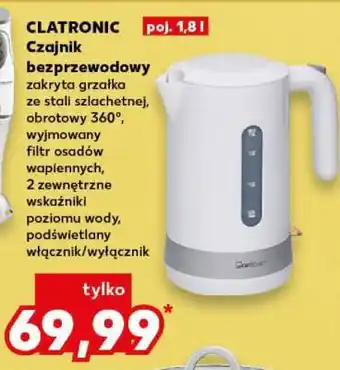 Kaufland CLATRONIC Czajnik bezprzewodowy oferta