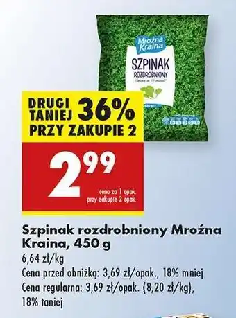 Biedronka Szpinak rozdrobniony Mroźna Kraina 450 g oferta