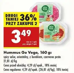 Biedronka Hummus Go Vege, 160 g oferta